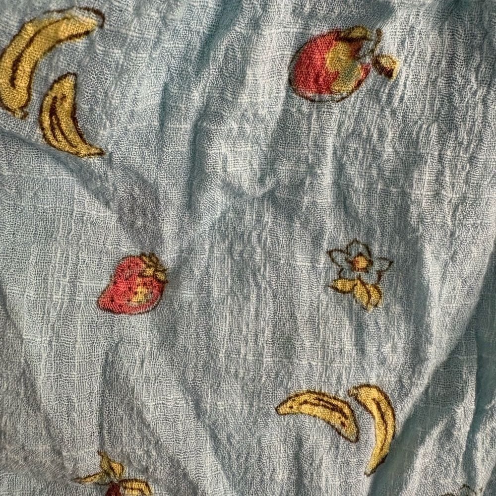 NWT Urban Outfitters Fruited flowy Smocked Blue Sleeveless Top - Picture 5 of 6